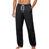 WWricotta Pantaloni Casual da Uomo, Comodi, Tinta Unita, con Bottoni, per Dormire, per casa, all'aperto, Passeggiate, vestibilità Slim, Lunghi