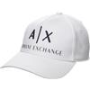 Armani Exchange Berretto da Baseball da Uomo con Logo Aziendale, Bianco/Blu Navy, Taglia Unica