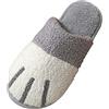LinRim Fuzzy Comfy Slippers Pantofole Donna Peluche Cotone Pantofole Donna Animali Zampa di Gatto Invernali Calde Morbide Antiscivolo Morbido Natale Casa Pantofole Ragazza, grigio., 43