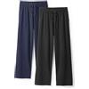 DAVID ARCHY Pigiama da Uomo 100% Cotone, Confortevole Pigiama Corto, Camicia da Notte a Due Pezzi da Uomo a Maniche Corte e Pantaloni con Tasche con Bottoni