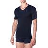 marcLuis - Mezza Manica Scollo a V, Caldo Cotone Felpato, Uomo, Bianco e Colorato (3 Pezzi) (S, Blu)