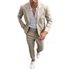 Vhersily Abito da Uomo 2026 2 Pezzi Abito da Lavoro Monopetto e Pantaloni a Maniche Lunghe in Tinta Unita Business Completo alla Moda Smoking Giacche Con Un Bottone Per Lo Sposo Cerimonia Matrimoni