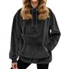 Fulidngzg Felpa Porta Gatto Donna con Cappuccio in Pile Caldo Felpa con Tasca per Cane Invernale Termica Felpe Felpata Elegante Leggera Oversize Primaverile per Uscite con Animali Domestici,Nero,M