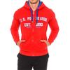 U.S. Polo Assn. Felpa a Maniche Lunghe con Girocollo, Cappuccio e Cerniera 52129 Uomo
