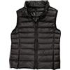 ORANDESIGNE Donna Zip Up Giacca Smanicato Inverno Piumino Cappotto Ultraleggeri Trapuntato Packable Giacca Gilet Piumino Smanicato Con Collo Alto Giacca con Imbottitura in Piumino B Nero 3XL