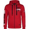 ROCK-IT Apparel® Giacca con Cappuccio da Uomo Hoodie Racer 07 Giacca di Felpa Felpa con Cappuccio Pesante Hoody Pullover S-5XL Ziphood con Zip con Cappuccio e Interno in Pile Grigio e Blu Navy