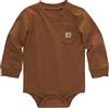 Carhartt Long-sleeve Pocket Bodysuit Body Unisex - Bimbi 0-24 (Pacco da 1) | Body a maniche lunghe per ragazzi e ragazze | 100% jersey di cotone | Carhartt tasca sul petto | etichetta sul collo senza