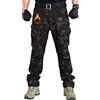 WINKEEY Pantaloni da Lavoro Uomo, Pantaloni Tuta, Pantaloni Invernal Uomo, Pantaloni con 8 Tasche, Pantaloni Tinta Unita e mimetici,Fleece Camouflage 2 XL