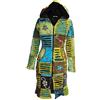SHOPOHOLIC FASHION Cappotto lungo da donna in pile ricamato con fiori