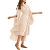 Zanisouta Abito da donna medievale da dea greca maxi gonna rinascimentale abito corpetto medievale alto basso swing abito vichingo elegante abito casual leggero gonna lunga, O rosa chiaro, S