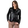 Borghese - Pelletteria Artigianale Pelletterie Borghese | Giacca Pelle Donna | Nero | Giacca Elegante | Blazer | Giubbotto Pelle | Vera Pelle | Made in Italy | BLAZER (48, Nero)