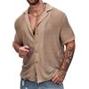 Oanviso Camicia da Uomo Camicie a Maglia Maniche Corte Estiva Camicia a Rete Sexy Trasparente Moda Camicette Clubwear Camicie Casual Camicia in Pizzo Camicia Trasparenti Bluse Uomo