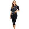 BlueSnow Rash Guard Beachwear Costumi da Bagno modesti per Le Donne Costume da Bagno a Maniche Corte Burkini Modesty Costume (M, Y3)