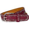 styleBREAKER Cintura in pelle con borchie colorate,90cm / Bordò-Rosso