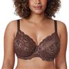 DELIMIRA Donna Reggiseno con Ferretto Taglie Forti Pizzo Senza Imbottito Sostegno Taupe 5J