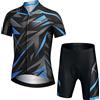 Amur Leopard Completo da Ciclismo Bambini Unisex Maglia a Manica Corta + Pantaloncini Imbottiti Abbigliamento della Bicicletta per Ragazzi