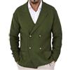 ENENEN Giacca Cardigan Doppiopetto da Uomo Slim Lapel Plus Size Blazer Maglione alla Moda