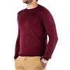 Cashmere Zone-Maglione Uomo Girocollo in Puro Cotone Egiziano Artigianalità Italiana e Confort a Manica Lunga (XL, bordò)