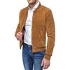 Evoga Cappotto Giacca Uomo scamosciato Casual Slim Fit Invernale Giubbotto Bomber camoscio Jacket (XL, #A1 Beige Cammello)