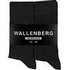 Wallenberg Calze Termiche Business 5 Paia, Nero | Suola Spugna | Qualità Premium | Calze Invernali Calde Uomo Donna Antiscivolo Comfort (IT, Numero, 43, 46, Regular, Regular, Nero | 5 Paia)