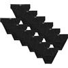 SNELLY Mutande Uomo Slip in Cotone Elasticizzato Pacco da 6-9-12 Slip Bianco o Nero o 6-12 Pezzi Colori Assortiti (Nero, Blu, Grigio) Elastico Interno U101E Intimo Maschile Pratico Comodo e di Marca
