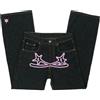 ORANDESIGNE Jeans Uomo Larghi Cargo Men's Jeans Hip Hop Pantaloni Larghi Denim Pantaloni a Gamba Larga Streetwear Rosa S
