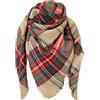 DELEY Retro Tartan Donna a Quadri Avvolgente Scialle Coperta Stola Sciarpa | Stile Scozzese, Autunno Inverno, Lunga, Morbida, Calda, Versatile, Unisex