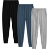 MoFiz Pantaloni Jogger Uomo Pigiama da Casa Morbidi con Tasche 3 Pezzi-B M