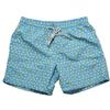 Ciabalù Costume Uomo Mare con Fantasia e Sacchetto Porta Costume Pantaloncino da Bagno Asciugatura Rapida con Due Tasche Laterali e Slip in Rete Interno (IT, Testo, XL, Regular, Regular, Blu - Granchi)