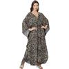 XIVISTO Donna Kaftan Lungo Abito da Spiaggia Floreale Parei Maxi Copricostumi Bohémien Costume da Bagno Coprire
