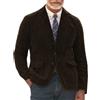 Generic Giacca da uomo vintage in velluto a coste con risvolto, blazer invernale elegante in tinta unita con risvolto in cord, giacca con tasca sul risvolto, giacche softshell con tasca sul petto, giacche