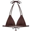 YAMAMAY - Bikini Parte Alta a Triangolo Senza Ferretto, Imbottitura Removibile, Donna, Iconic, Cacao, monocromo