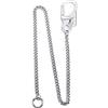 Ahiller Catena portafogli da uomo, portachiavi da motociclista, [moschettone in lega, catena in acciaio inox], catenas lunga 61 cm per portafogli, jeans e borsa (Argenteo-YK-1P)