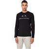 Armani Exchange T-shirt Crewneck da Uomo, Nero, XS