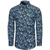 TUNEVUSE Tropical Camicia con Bottoni Uomo | Camicia con stampa paisley, abiti casual anni '70, bottoni floreali tropicali in cotone, manica lunga fantasia da uomo
