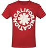 Red Hot Chili Peppers Californication Uomo T-Shirt Rosso 100% Cotone Regular
