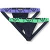 Emporio Armani (Vuoto) Bold Monogram 2pack Jockstrap, Sospensori Uomo, Multicolore (Marine-Marine), S