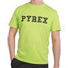 PYREX ORIGINAL - T-Shirt da Uomo in Cotone, Girocollo, Manica Corta, Logo Frontale Grande - Art.45101 (Giallo Lime, S)