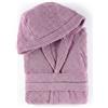 Ruoccohome Accappatoio Unisex in Spugna 100% Cotone 450 gr/mq - Modello con Cappuccio, Tasche e Cintura - Morbido, Super Assorbente per Casa, Spa e Sport - Varie Taglie e Colori