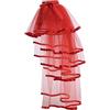 GRACEART Victorian Steampunk Nero Trambusto tutù in Pizzo Cintura Sottogonna (Rosso)