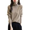 Chanyarn Maglione da Donna in 100% Lana Merino Leggero Collo Alto Lavorato a Maglia Senza Cuciture a Maniche Lunghe Tops
