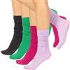 CALZITALY - PACK 4 PAIA Calze senza Bordo Elastico, Calzini Brillanti, Calzini a Righe, Calze Costine, Calzettoni Moda, Gambaletti Opachi | Made in Italy (Taglia unica, 4 PAIA - ASSD)