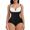 KUMAYES Shapewear Donna Body Snellente Contenitivo Donna Modellante Intimo Regolabile Invisibile Senza Soluzione di Continuità(nero,2XL-3XL)
