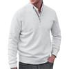 Generico Maglione Uomo Invernale Elegante Maglioni con Mezza Zip Collo Alto Manica Lunga Stand Collare Maglioncino Cashmere Casual Basic Sweater Caldo Pesante Pullover Termica Lavoro Felpe Giacca Classics Moda