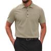 Generic Breeze - Polo da uomo a maniche corte, estiva, per il tempo libero, traspirante, ad asciugatura rapida, per tennis, sport, cachi, XL
