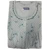 Linclalor Camicia da notte in caldo cotone con carrè e manica a raglan art. 292069