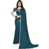 IMTRA FASHION Sari Per Donna Con Bordo Etnico Indiano E Camicetta Non Cucita - Verde