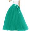 Generic Gonna lunga in tulle, da donna, in tulle, per carnevale, carnevale, con cintura, tutù, costume di carnevale, costume da ballo, maxi gonna in rete