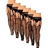 Geyoga 6 Paia Calze a Rete in Pizzo da Donna per San Valentine Nero Autoreggenti Collant con Bretelle da Donna (Stile Elegante)