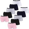 LOREZA ® 10 Mutandine da Bambina in Cotone - Modello Boxer - Stile Hipster - (164-170, Modello 5